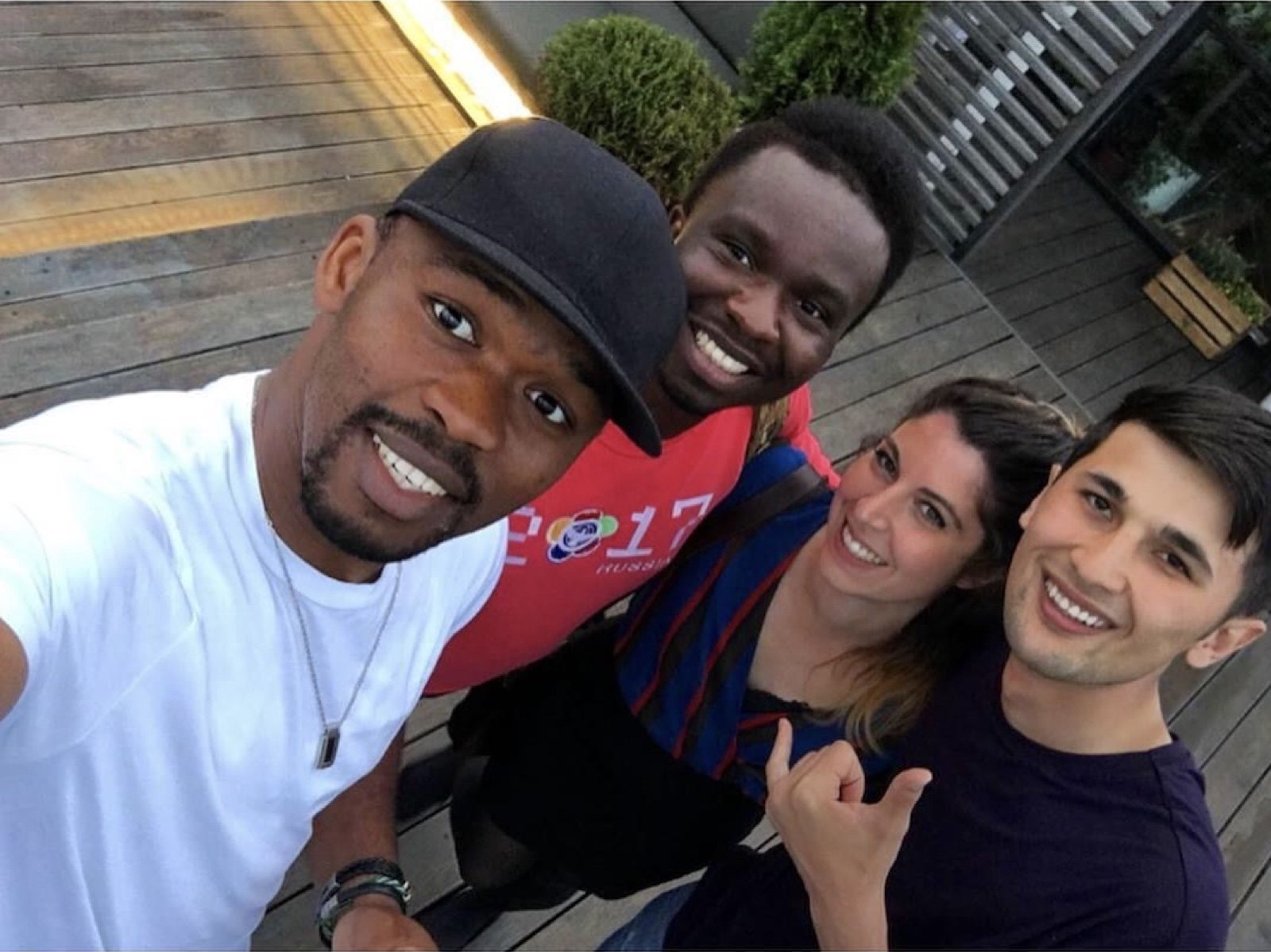 Illustrious Ewhorlu sharing a selfie with friends